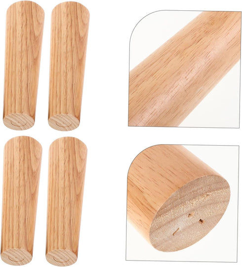 4pcs OSALADI Replacement Sofa Legs Wooden Dresser Legs Extender Oak for Kitchen Table Tv Stand