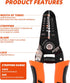 10-22 AWG Wire Stripper Cutter, Multi-Function Hand Tool with Professional Handle Design