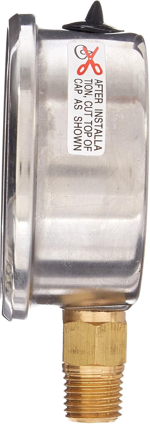 Zen-Tek Glycerin Liquid Filled Pressure Gauge, 30 PSI - Zenport LPG30