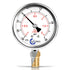 Stainless Steel Pressure Gauge, Dual Display (-30 Hg - 0-30 psi/kPa) with Polycarbonate Lens
