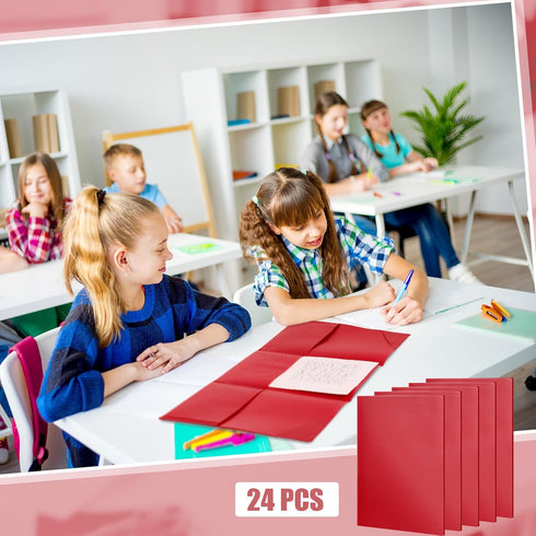 Tenceur 24 Pcs Tri Fold 3 Pocket Folder Plastic Folders with Pockets for Work Class Office Back to School Supplies
