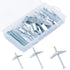 KURUI Hollow Wall Anchors Assorted Kit, 44Pc Heavy Duty Toggle Bolts and Wing Nut Kit, Drywall Anchors Assortment Set