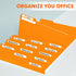PANDRI File Folder, 120 Pack, 1/3 Cut Tab, Letter Size, Filing Folder for Office School Business, Orange