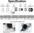 LeMotech M12 Cable Gland, 90 Degree Adjustable 4-8mm Strain Relief, Cord Connectors Nylon Joints with Gaskets, 2 Pcs, Black