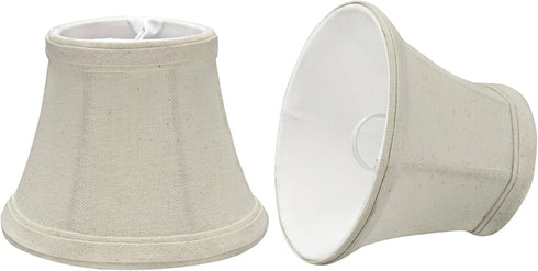 Aspen Creative 30004-2A, Bell Clip-On Chandelier Lamp Shade, Off-White, 3" Top X 5" Bottom