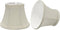 Aspen Creative 30004-2A, Bell Clip-On Chandelier Lamp Shade, Off-White, 3" Top X 5" Bottom