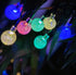 Solar String Lights Outdoor, 20ft Waterproof 30 LEDs, 8 Modes Crystal Globe Fairy Lights for Backyard Patio Wedding