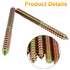 3/8-16 x 4" Hanger Bolts, 8 Pcs Double Headed Self-Tapping Screw Bolts for Wood Joint Furniture Accessories