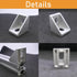 12 Sets 1010 Series Aluminum Extrusion Profile Connector, 12pcs Corner Bracket with T Nuts and Screws