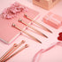Chinco 12 Pieces Heart Shaped Pens, Black Ink Retractable Metal Decorative Cute Pens for Women, Birthday Gifts (Rose