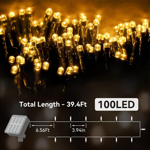100LED 8 Solar String Lights Outdoor Waterproof Christmas Fairy Light Modes Garden Christmas Easter Halloween