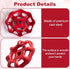 luvilly 2pcs Handle,6x6mm Rustproof Faucet Round Wheel Hose Bib Handle Red Water Spigot Handle,Outdoor Faucet Valve