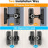 Sliding Barn Door Lock Hardware, 90 Degree Locks for Barn Doors, Flip Gate Latches for Outdoor and Garage Use