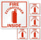 SmartSign Fire Extinguisher Inside Stickers | 2.75" x 2.75" Engineer Grade Reflective Labels, Pack of 6