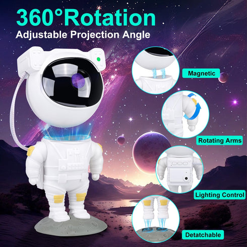 NICAYET 2-10 Star Projector Galaxy Night Light,Birthday Gifts Toys for Year Old Boys Girls- Astronaut Starry Nebula