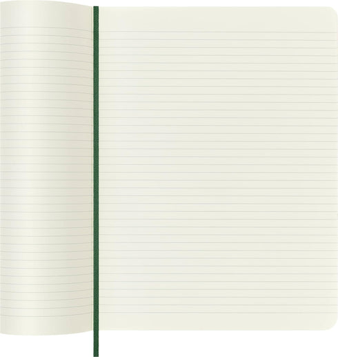 Moleskine Classic Soft Cover Notebook: XL (7.5" x 9.5") Ruled/Lined, Myrtle Green, 192 Pages