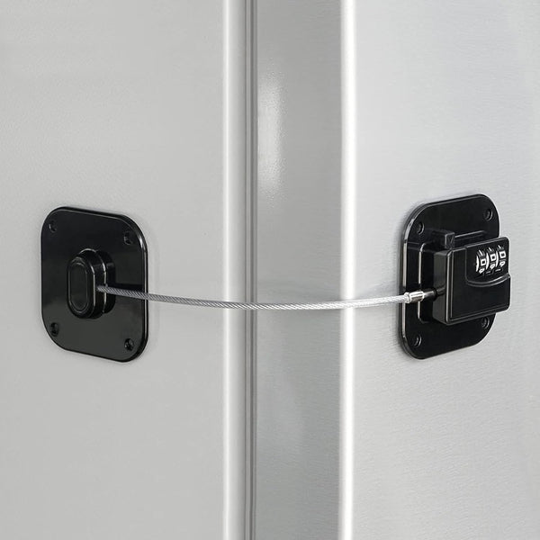 Refrigerator Lock, Heavy Duty Combination Lock for Cabinets, Drawers, Easy Install Safety Lock, Black-1Pack
