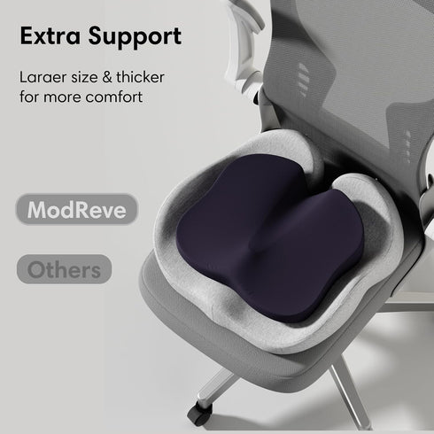 ModReve Tailbone Memory Foam Seat Cushion for Office Chair, Car & Wheelchair Soft Comfort Coccyx Cushion for & Sciatica