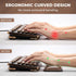 GLENCREAG Ergonomic Keyboard Wrist Rest - PU Leather Cushioned Support for Typing & Gaming, Comfortable Contoured
