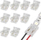 DORHEA 10Pcs 4 Pin RGB to Wire LED Light Strip Connectors 10mm Waterproof