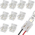 DORHEA 10Pcs 4 Pin RGB to Wire LED Light Strip Connectors 10mm Waterproof