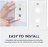 2-Port QP2-WH-01, RJ45 Newhouse Hardware Keystone Jack Wall Plate White Ethernet Outlet Cover Wall Plate for Coaxial