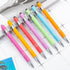 PASISIBICK 12 Pieces Rainbow Rubberized Ballpoint Pen with Stylus Tip, Premium Metal Pen (Pack of 12)