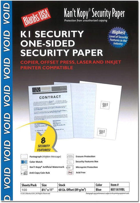 Security Paper 100 Pack