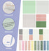 Book Annotation Kit, 12 Pastel No Bleed Highlighters & 5 Color Pens with 620 Sheets Transparent Sticky Notes