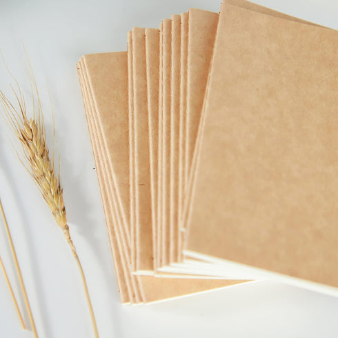 TWONE Pocket Notebook - 24 Pack, Softcover Small Notebook, 30 Sheets, 3-1/2” x 5-1/2”, Kraft Brown Cover
