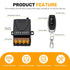 12v DC12V/24V/48V/72V 30A 328ft Remote Control Switch, Relay RF Control Switch with Long Range for Anti-Theft Alarms