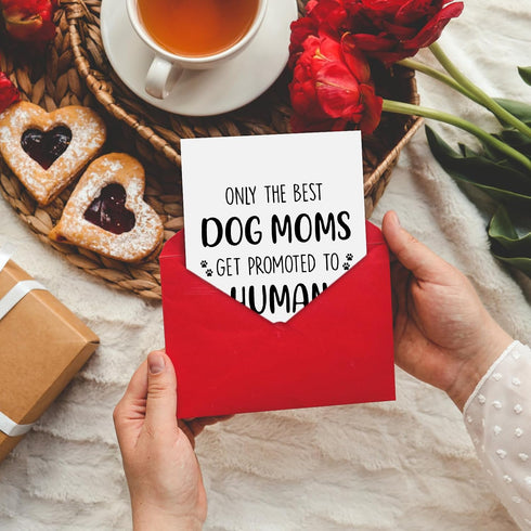 Ithmahco New Mom Gifts for Pregnant Women, First Mothers Day Card, Funny Dog Mom Card Pregnancy Gift for Expecting