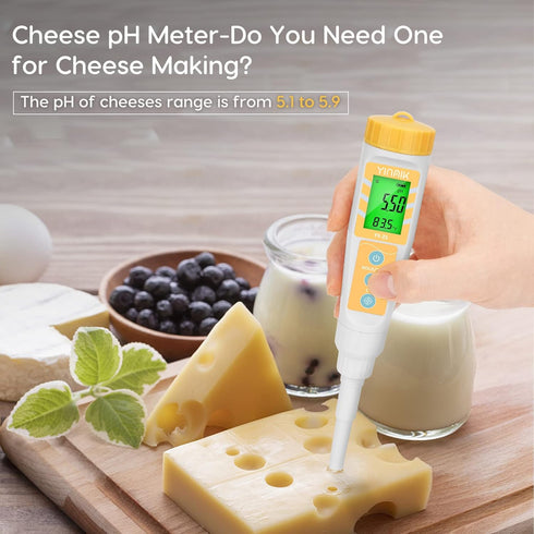 YINMIK Digital pH Meter for Food, pH Probe for Sourdough and Bread Dough, Checking The pH of Fermenting Sausages