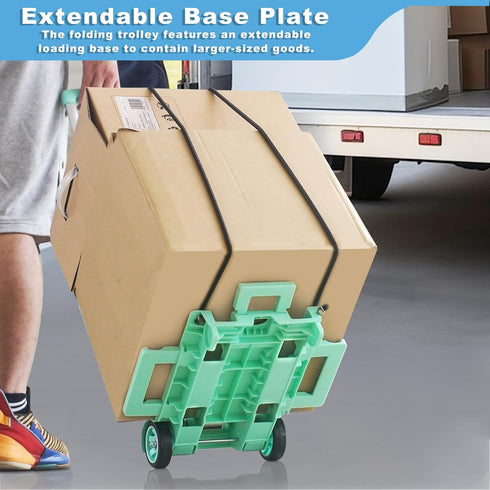 70 lbsSmall 2 Folding Hand Truck Dolly with WheelsFolding Luggage cart Lightweight Aluminum Foldable Luggage Cartfor