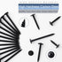 70pcs #8 × 2” Modified Truss Head Wood Screws, Phillips Drive, Black Screws with Screwdriver Bit