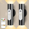 Battery Operated Wall Sconce Set of 2, Magnetic Stick on Wall Lights