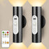 Battery Operated Wall Sconce Set of 2, Magnetic Stick on Wall Lights