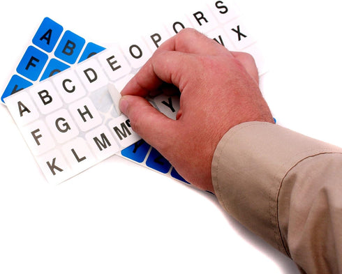 ChromaLabel 1 x 3/4 inch Alphabet Stickers, 5 Assorted Colors, 10 Sheets Variety Pack