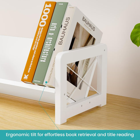 ELITEROO Mini Bookshelf for Desk, Desktop Bookcase, Single Cookbook Shelf, Tabletop Book Storage Rack, Tiny Book