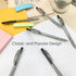 Ballpoint Pens, Black Ink, 0.5mm Fine Point, 50 Count Pack, Quick Smooth Writing for School, Office Supplies