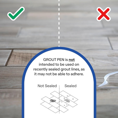 Grout Pen Cream Tile Paint Marker: Waterproof Grout Paint, Tile Grout Colorant and Sealer Pen - Narrow 5mm, 2 Pack