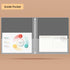 NatureTouch 3 Ring Binder, Glitter 1 Inch Organizer (10.5'' x 11.5''), Waterproof Durable View Binder, Holds 300 Pages