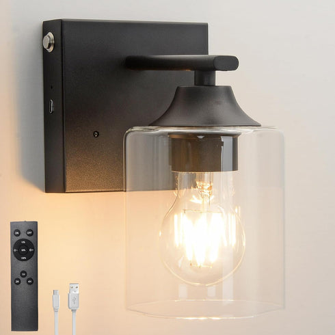 mikerkenly Battery Wall Sconce Light Wireless Rechargeable Dimmable Lamp with Warm LED, Cordless