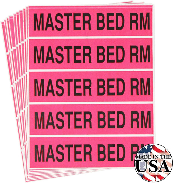 Tag-A-Room Color Coded Moving Box Label for Master Bedroom