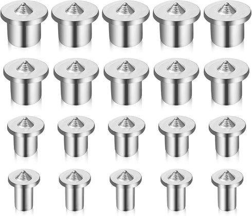 20pcs Solid Dowel and Tenon Center Transfer Plugs - Doweling Centering Pins Drill Hole Tool for Woodworking