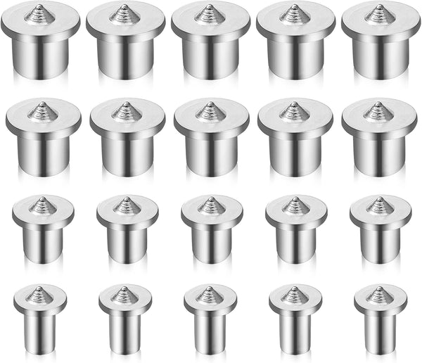 20pcs Solid Dowel and Tenon Center Transfer Plugs - Doweling Centering Pins Drill Hole Tool for Woodworking