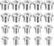 20pcs Solid Dowel and Tenon Center Transfer Plugs - Doweling Centering Pins Drill Hole Tool for Woodworking