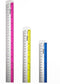 Set of 3 Aluminum Rulers, 6”, 8”, 12” in Inch and cm Scale, Random Color
