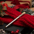BEILUNER Silver Chrome Ballpoint Pen with Golden Trim, Best Gift Set for Men & Women, 0.5mm Extra Black Refill