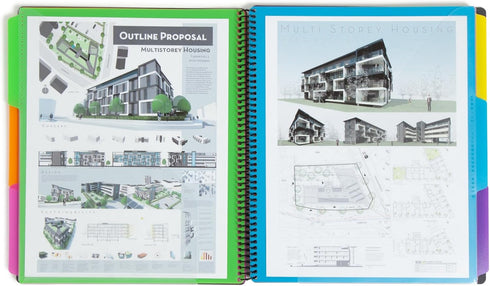 Smead Project Organizer, 24 Pockets, Grey with Assorted Bright Tabs, Tear Resistant Poly, Letter Size (89206)
